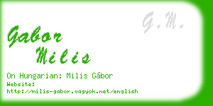 gabor milis business card