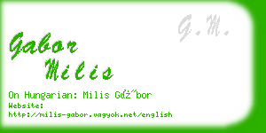 gabor milis business card